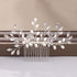 Wedding Hair Comb, Pearl Bride Headpieces Rhinestone Bridal Hair Jewelry Side Accessories for Women and Girls