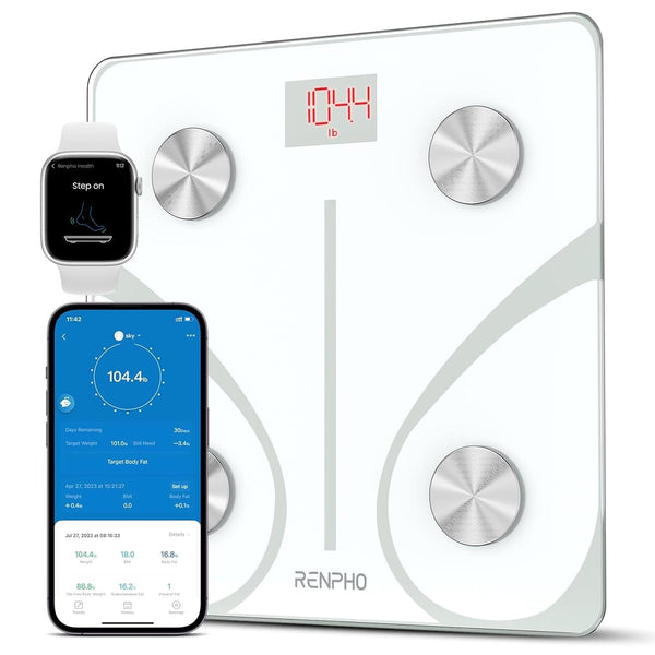 RENPHO Smart Scale for Body Weight, Digital Bathroom Scale with BMI, Bluetooth Body Fat Monitor, Health Analyzer with