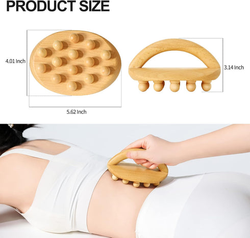 Wood Therapy Massage Tools, Cellulite Massage Tool Wooden Massage Body Brush, Itchy Skin Relief, Body