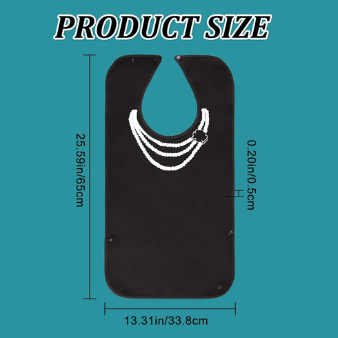 Washable Classic Check Adult Bibs - CREATCABIN Waterproof Bibs for Elderly Care