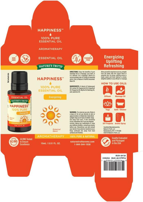 Nature's Truth Essential Oil, Happiness, 0.51 Fl Oz