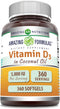 Amazing Formulas Vitamin D3 Supplement, 5000 IU, 360 Softgels, Non-GMO, Gluten-Free, Made in USA