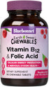 BlueBonnet Nutrition Earth Sweet Vitamin B12 & Folic Acid Chewable Tablets, Raspberry, 90 Count