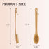 Bamboo Long Handle Back Scrubber Brush - Dry Body Scrubber for Skin, Blood Circulation, Cellulite Treatment