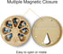 Set 2 2 7-Day AM&PM of Wood Weekly Pill Organizer for Medicine Vitamin Times a Day,Arthritis Friendly Pill Box Medium
