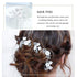 Yean Silver Bride Wedding Hair Pins with Flower and Rhinestone Hair Accessories for Women (Pack of 5)