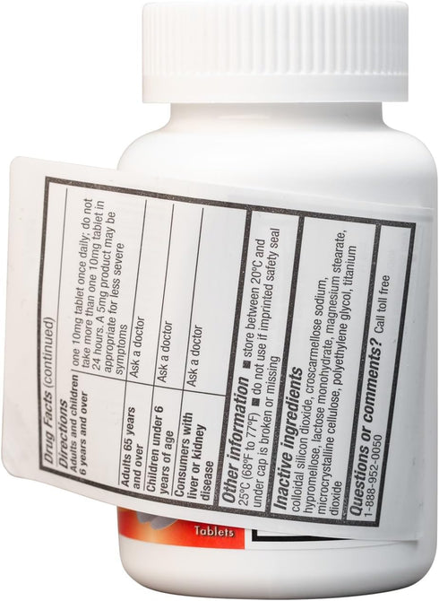 HealthA2Z 10mg, 300 Count (Pack 1), Allergy Relief, Cetirizine Dye Free, All Day Allergy Relief, Indoor & Outdoor