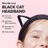 I DEW CARE Face Wash Headband - Black Cat | Adorable Design for Washing & Cleansing, Quick Dry