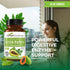 Green Papaya Fruit Extract Capsules, Organic Papaya Enzymes with Prebiotics and Probiotics, 60 Capsules