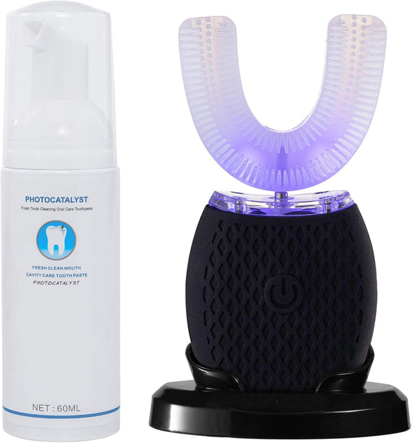 SVKCO Ultrasonic Toothbrush for Adult Automatic Toothbrush 30'' Automatic Timer Wireless Charging Washable