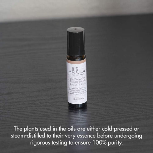 Ellia Sandalwood Essential Oil Roll-On - 10ml, 100% Pure, Therapeutic Grade