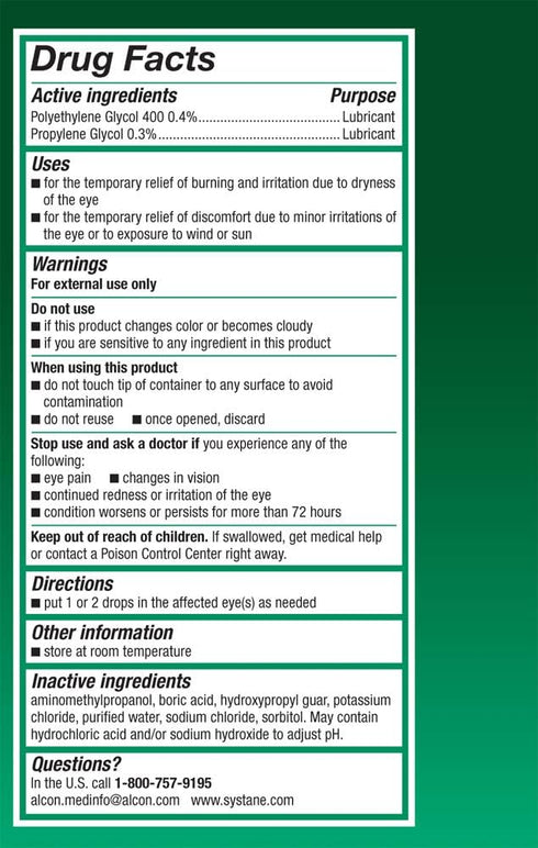Systane Ultra Eye Drops, Lubricant, 60 Count (Pack of 1), (Packaging may vary)
