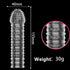 Sponver 4 DesignsPack 4 Threaded Condom Male Condom Adult Lock Crystal Sleeve of Transparent