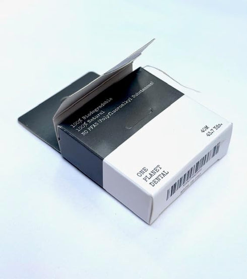 Biodegradable Silk Dental Floss - Zero Waste, No PFAS, Teflon Free, Peppermint Oil, 43 Yards, Plastic Free