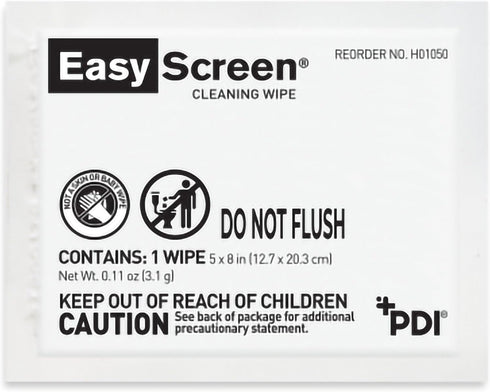 Easy Screen Surface Cleaner Individual Packet, Alcohol Scent - 50 Ct H01050