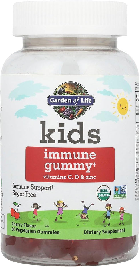 Immune Gummies D3 3-in-1 Immunity 30 Garden of Life Kids Support with Vitamin C, D as & Zinc for Daily Childrens