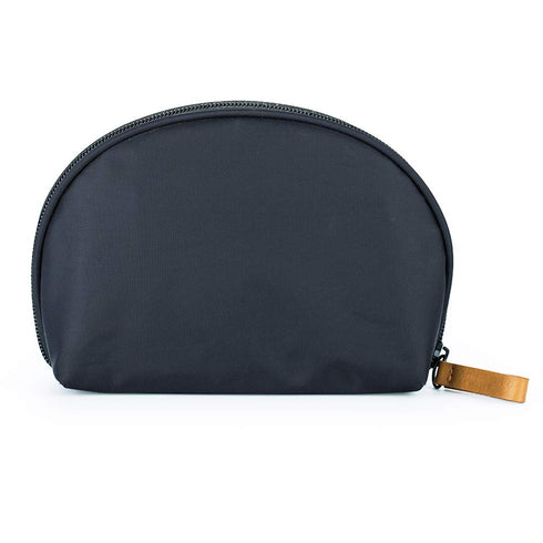 Hekyip Half Moon Cosmetic Bag, Portable Waterproof Makeup Pouch for Girls Women, Small (INNER RED)