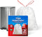 13 Gallon Drawstring Trash Bags, White Garbage Bags, Unscented, 132 Count, Strong Can Liners for Kitchen Home Office