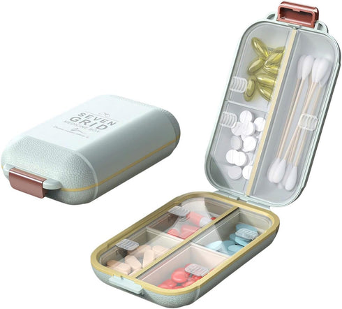 SAVN89 Premium 7-Day Pill Organizer Travel Case Small Medicine Box with 7 Grids,