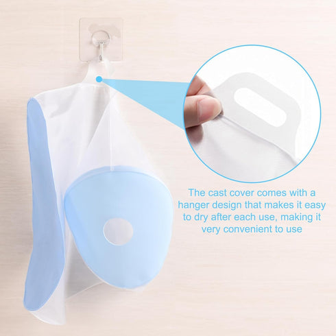 Non-Slip Cast Covers for Shower Leg Adult Short Leg Cast Bag Keep Bandage Dry Reusable Shower Boots for Foot, Knee