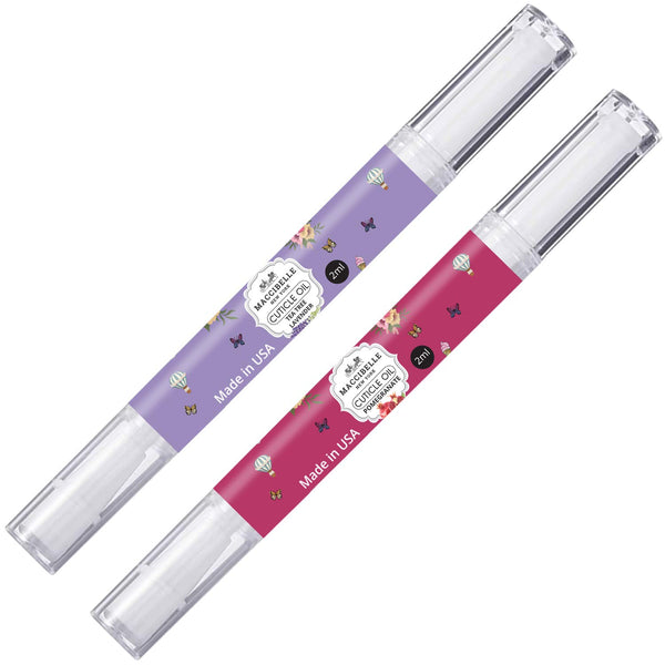 Maccibelle Pure Cuticle & Nail Oil Pen 2ml, Heals Dry Cracked Cuticles (Pomegranate + Lavender)