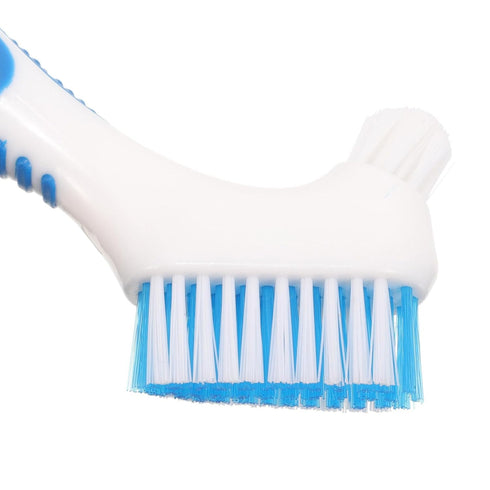 Healeved 2 Sets Denture with Toothbrush Cases, Small Double-Side Assorted Color Denture Cleaning