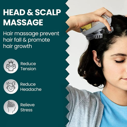 IPX-6 EILISON Cordless Hair Scalp Massager- Electric Head Massager with Kneading Massage, Waterproof Handheld Portable