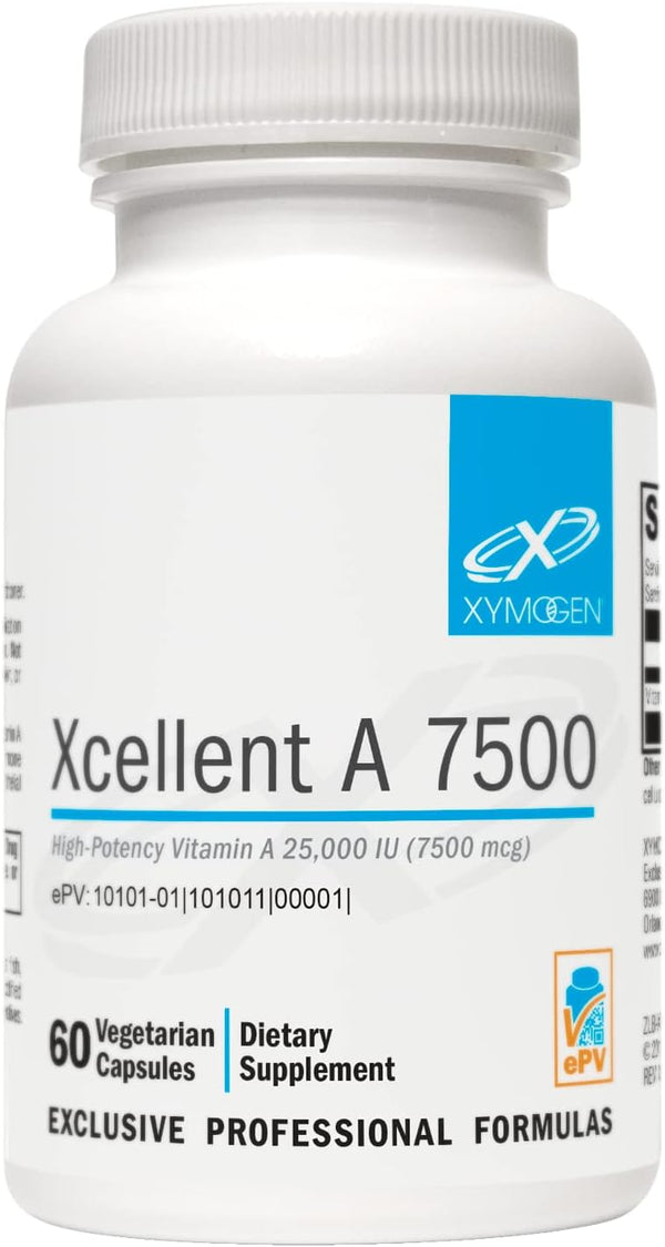 XYMOGEN Xcellent A 7500-25,000 IU High-Potency Vitamin A Supplement (Retinyl Palmitate) - Supports Healthy Immune