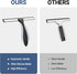 AmazerBath 10 Inch Shower Squeegee for Glass Doors - All-Purpose Squeegee with Hook for Windows, Mirrors, Tiles, Car