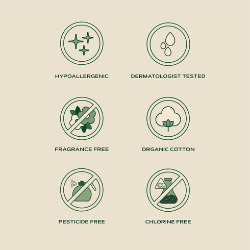 Organic Cotton Rounds for Face, Vegan & Biodegradable Makeup Remover Pads, Skin-Friendly Hempress Hygienics