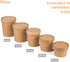 Kitchsy 50 Pack, 8 oz, 12 oz, 16 oz, 26 oz, 32 oz, (16 oz) Disposable Kraft Paper Food Containers with Vented Lids