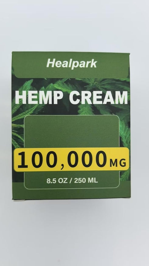 Healpark 8.5 oz hemp Cream - fl -with Arnica,MSM, Turmeric, Menthol, Aloe