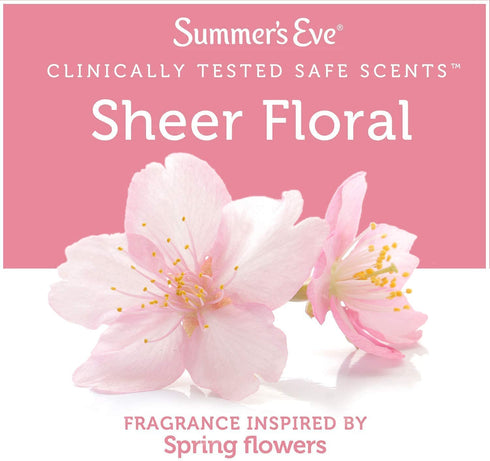 Summer's Eve 32 (Pack 5) Feminine Cleansing Cloths, Sensitive Skin, Sheer Floral ea