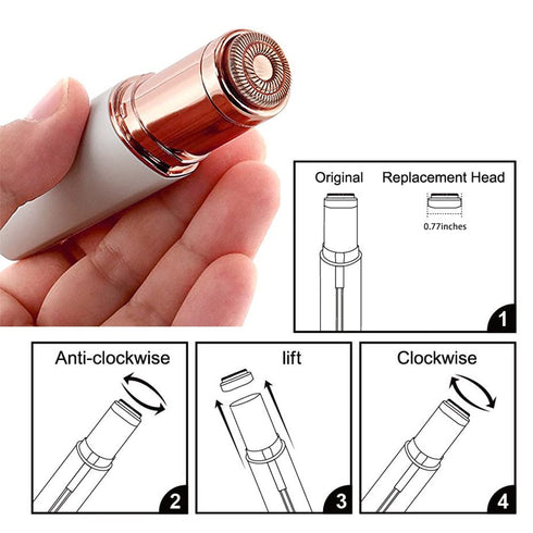 Replacement Heads for Flawless Finishing Touch Facial Hair Remover Device, Blades for Facial Hair Removal