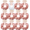 Satin Bridesmaid Scrunchies, 12 Pack Proposal Gifts Hair Ties for Bachelorette Party Favors, White & Rose Gold