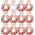 Satin Bridesmaid Scrunchies, 12 Pack Proposal Gifts Hair Ties for Bachelorette Party Favors, White & Rose Gold