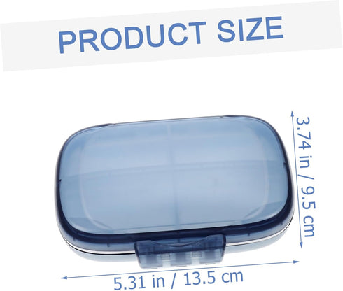 HAKIDZEL Portable Multi-Grid Weekly Pill Organizer Box Medicine Case Large Capacity Compartments Compact Holder