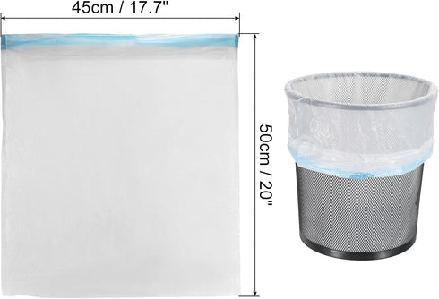 PATIKIL 2-4 Gallon Small Trash Bags, 12 Rolls, 180 Counts, Thick Kitchen Garbage Bags for Home Office Bedroom, White