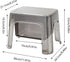 Generic Clear Acrylic Stool - Clear Portable Chair for Bedside and Vanity with Storage Shelf | Premium PET Material