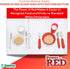 Rimmed Essential Medical Supply Power of Red Adaptive Scoop Dish with Suction Cup Bottom and Side for Easier Eating