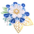 Japanese Hair Clip Cherry Blossom HairPin Kimono Hanfu Flower Band Clip Accessories for Women Girl (Blue)