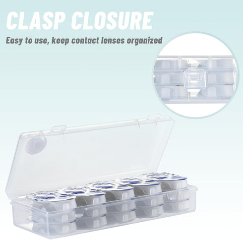JynJyn 2-Pack 30 30 Contact Lens Organizer Case, Portable Storage Case for Daily Disposable Contact Lenses, Holds