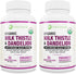 Max Absorption USDA Organic Milk Thistle - Potent 5:1 Concentrated Extract (2000mg Strength) & Organic Dandelion Root,