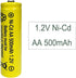 12 Packs 1.2V AA 500mAh Nickel Cadmium Rechargable Batteries for Solar Lights,Lawn Landscape Lighting(AA Size)