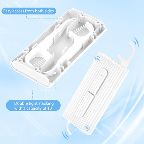 WJIAAA 2 20 Portable Dental Floss Case, Pcs Refillable Travel Floss Pick Dispenser Storage Organizer Box Storage Pcs