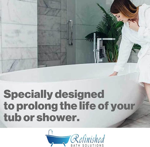 Ekopel 2K Bathtub Wax, Polish & Seal for Porcelain & Fiberglass Tubs, Watermark & Scum Repellent