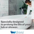 Ekopel 2K Bathtub Wax, Polish & Seal for Porcelain & Fiberglass Tubs, Watermark & Scum Repellent