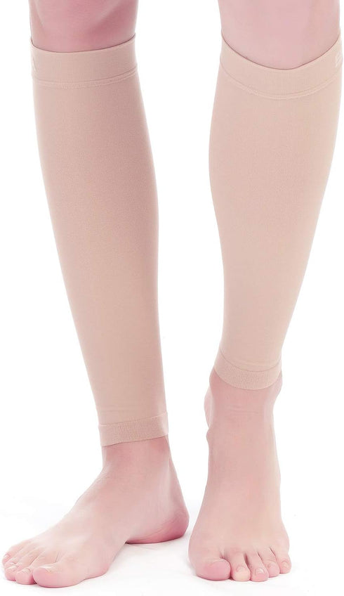 BSERA Calf Compression Sleeve Women, 2 Pairs 15-20mmHg Support Footless Compression Socks for Shin Splints