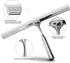 Stainless Steel Shower Squeegees with Self Adhesive Hook - Window Squeegees for Bathroom Mirror, Glass Cleaning