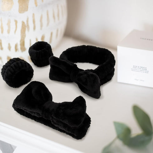 WHAVEL 6PCS Spa Headband and Wristband Set - Face Wash Headband and Makeup Skincare Wrist Bands